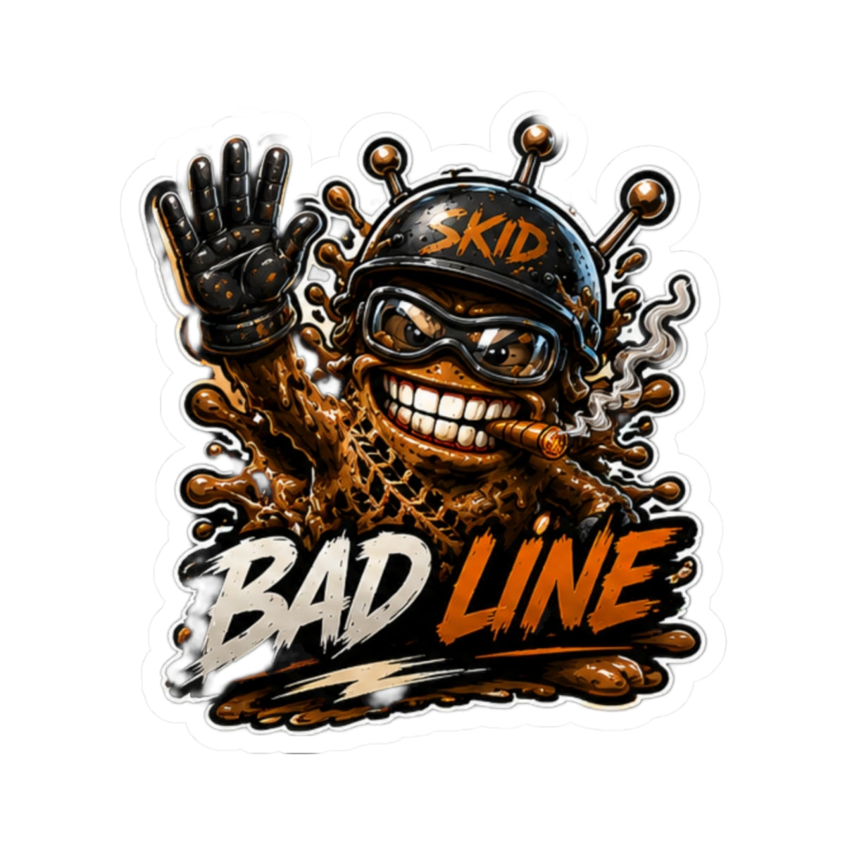 Bad Line SKID Sticker —  Kiss-Cut Decal