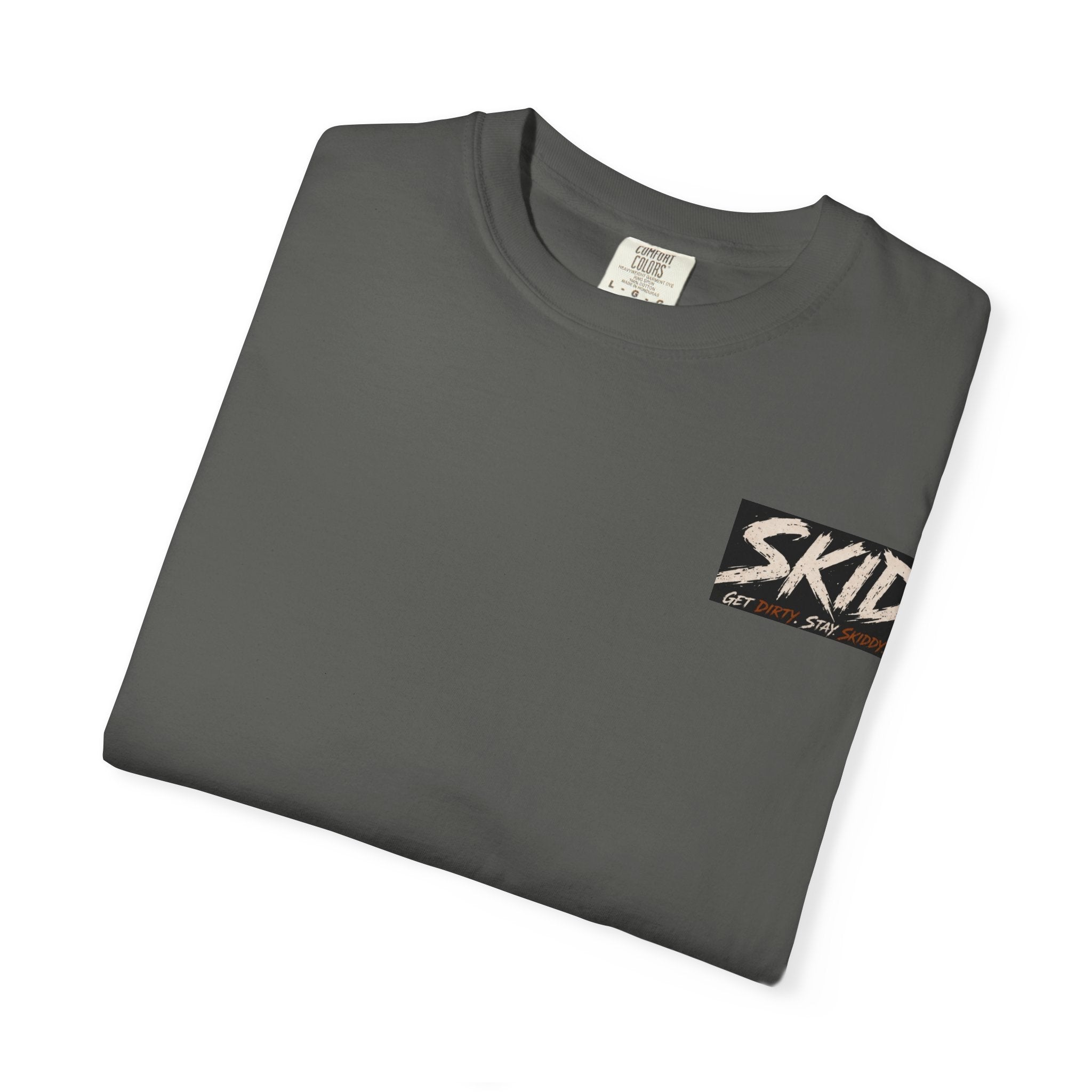 Off-Road Adventure T-Shirt — "SKID" Graphic Tee with Jeep & Forest Scene
