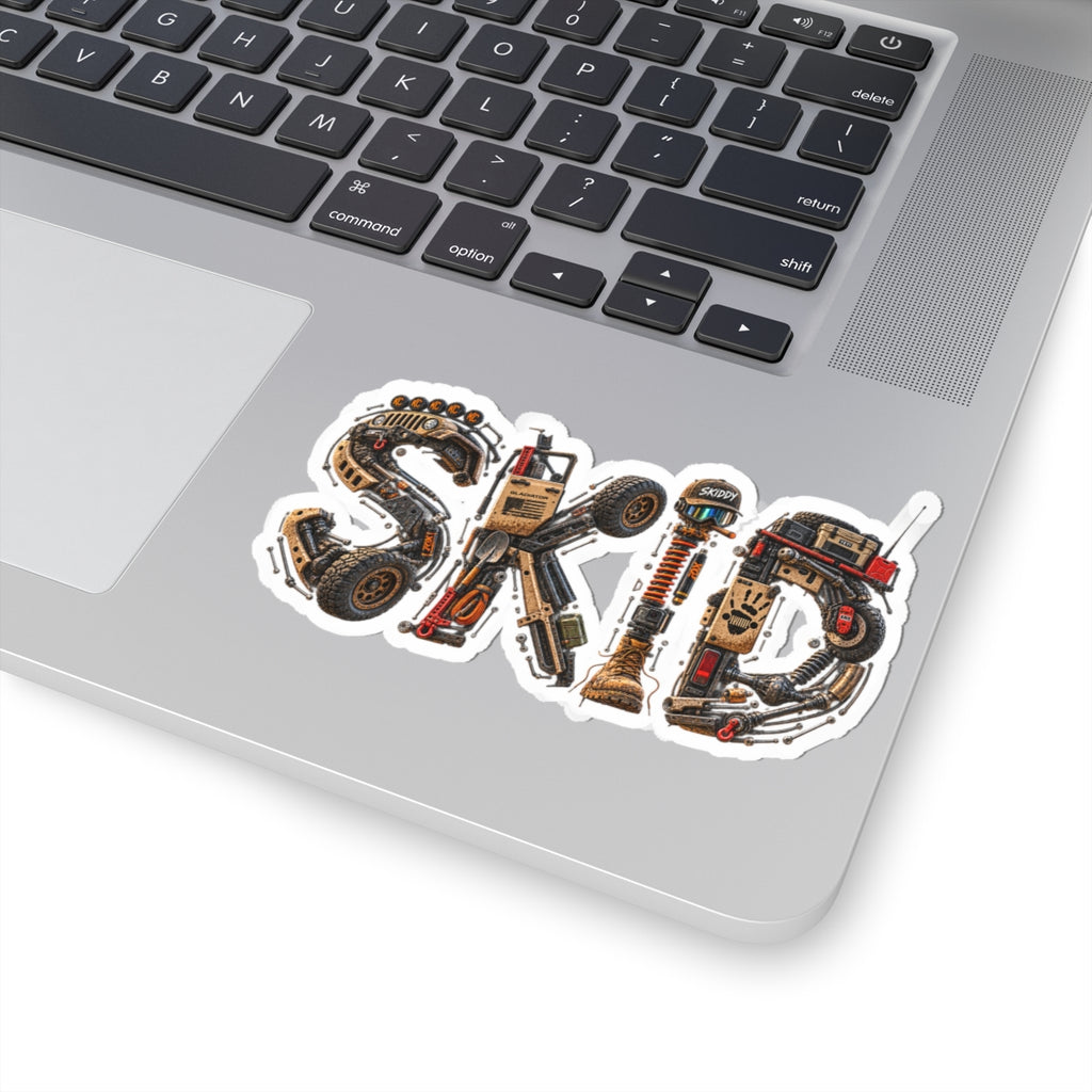 Skid Mechanic-Tool Kiss-Cut Sticker — Automotive Gear Decal for Laptops, Trucks & Toolboxes