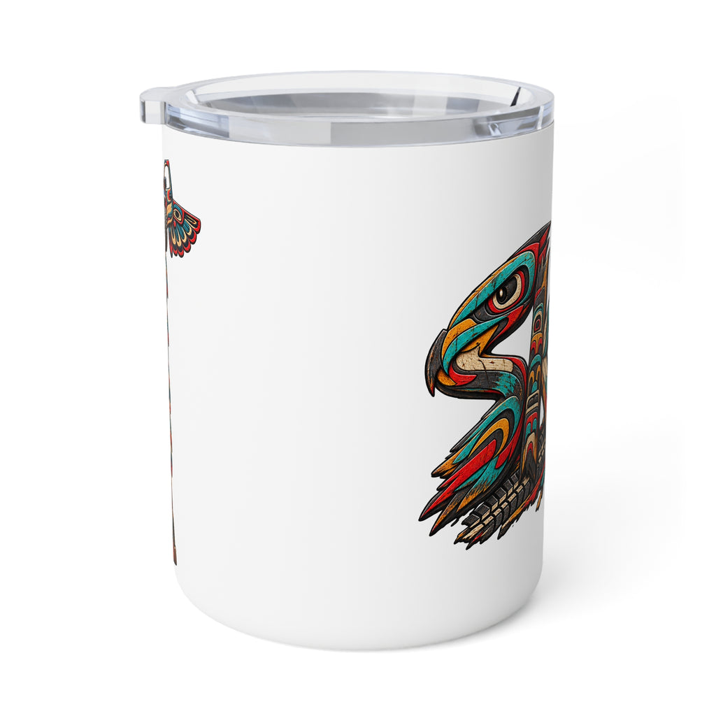 Tribal Eagle Insulated Coffee Mug — 10oz Travel Tumbler