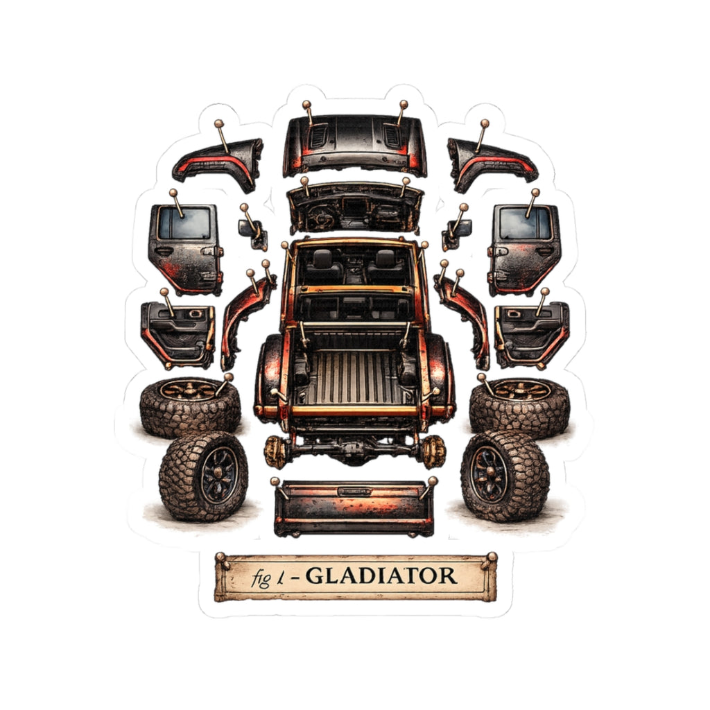 Gladiator Dissect Black/Red Kiss-Cut Sticker