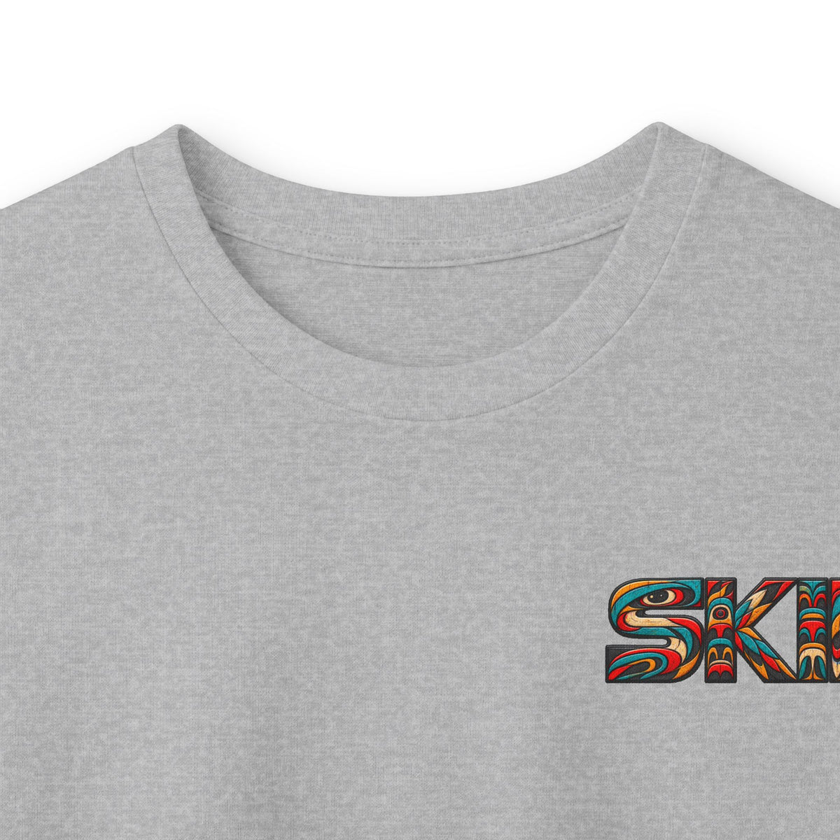 Long Sleeve Tee — Colorful "JEEP LINEAGE TOTEM" Graphic ("SKD")