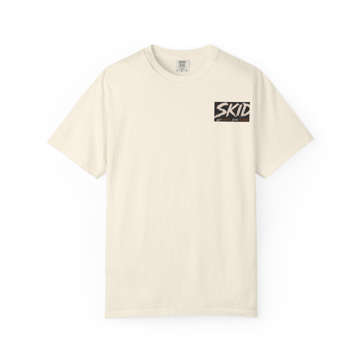 Off-Road Adventure T-Shirt — "SKID" Graphic Tee with Jeep & Forest Scene