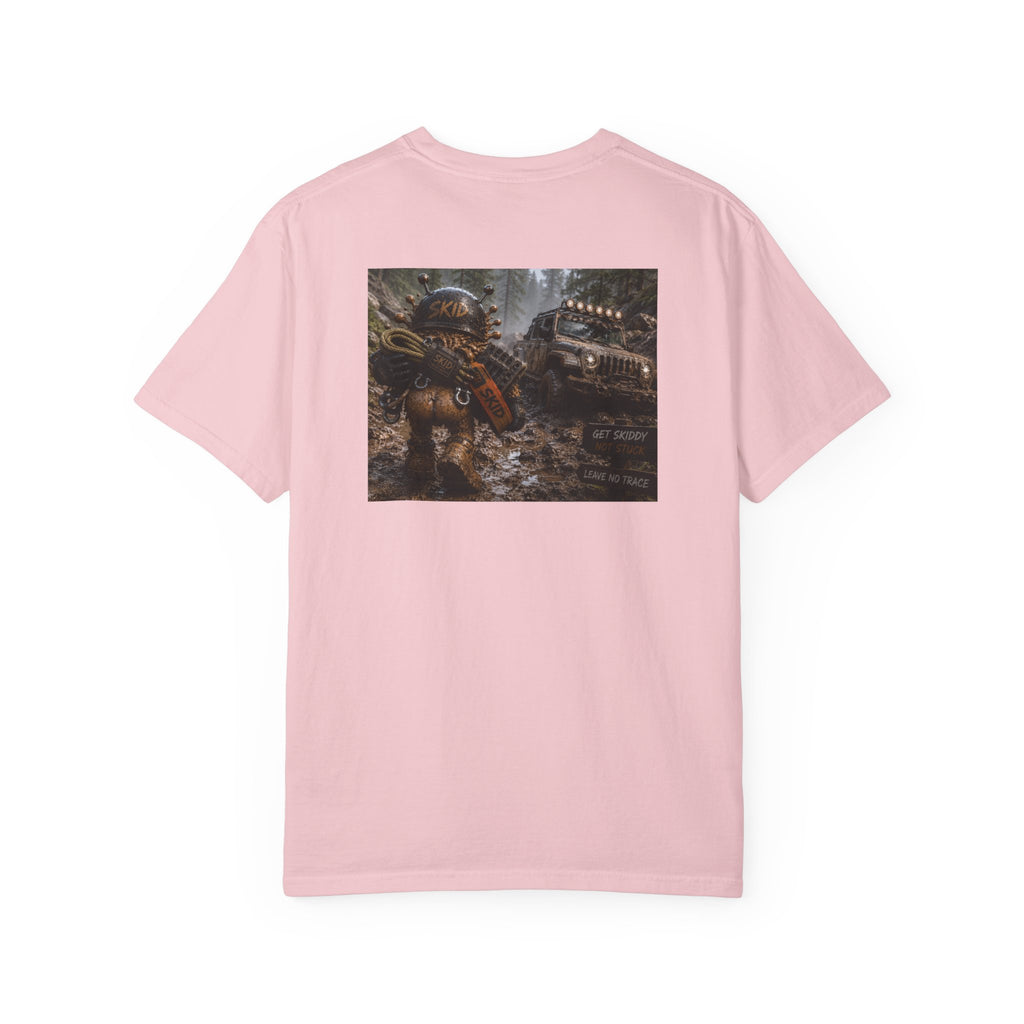 Off-Road Adventure T-Shirt — "SKID" Graphic Tee with Jeep & Forest Scene