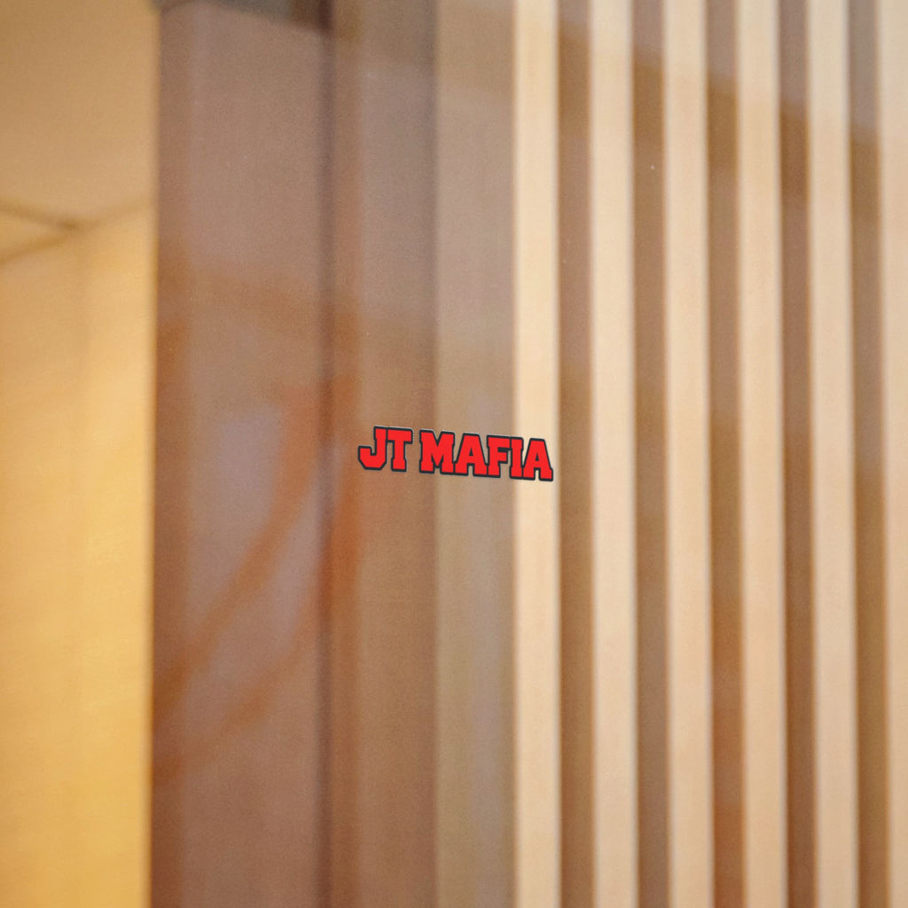 JT MAFIA Red Logo Sticker — UV DTF Durable Vinyl Sticker