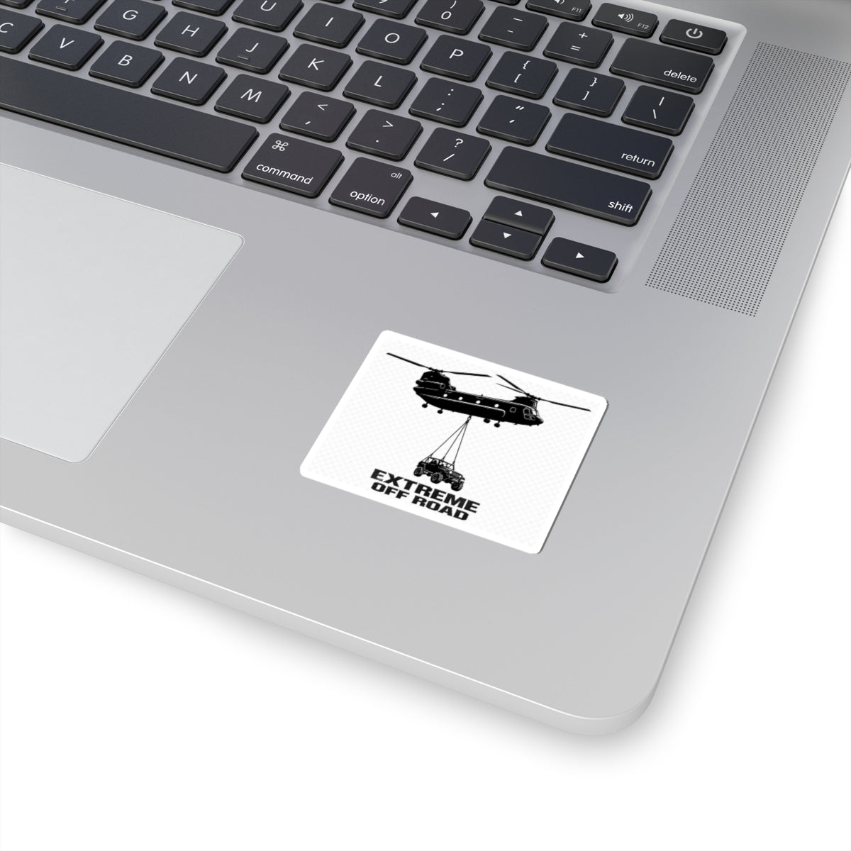 Extreme Off Road Sticker Black/White — Helicopter Airlift Jeep Kiss-Cut Decal