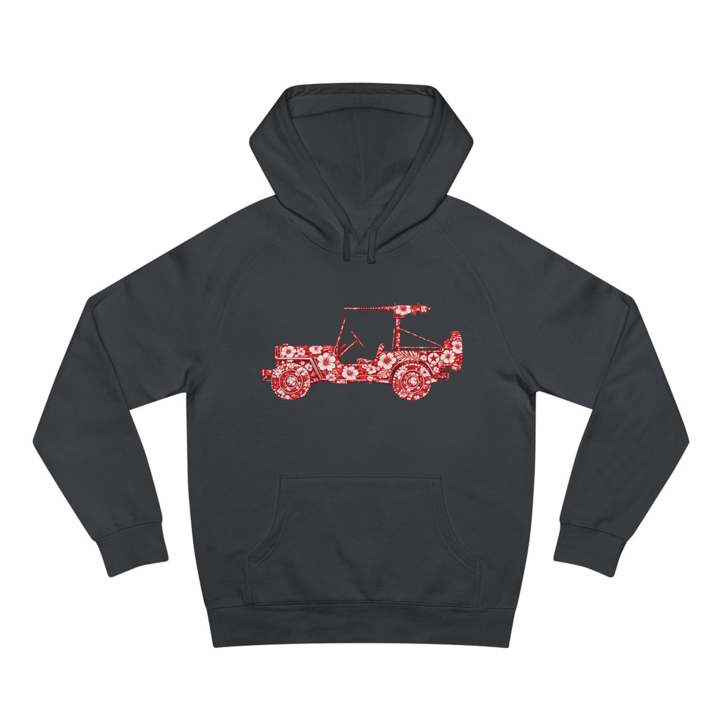 Floral Jeep Hoodie — Red Flower Off‑Road Graphic Pullover
