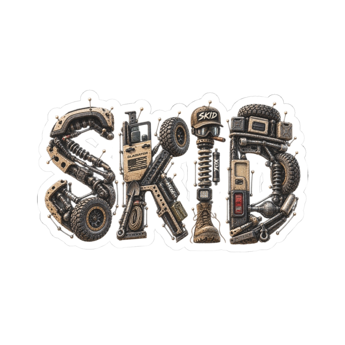 Skid Mechanic Gear Kiss-Cut Sticker