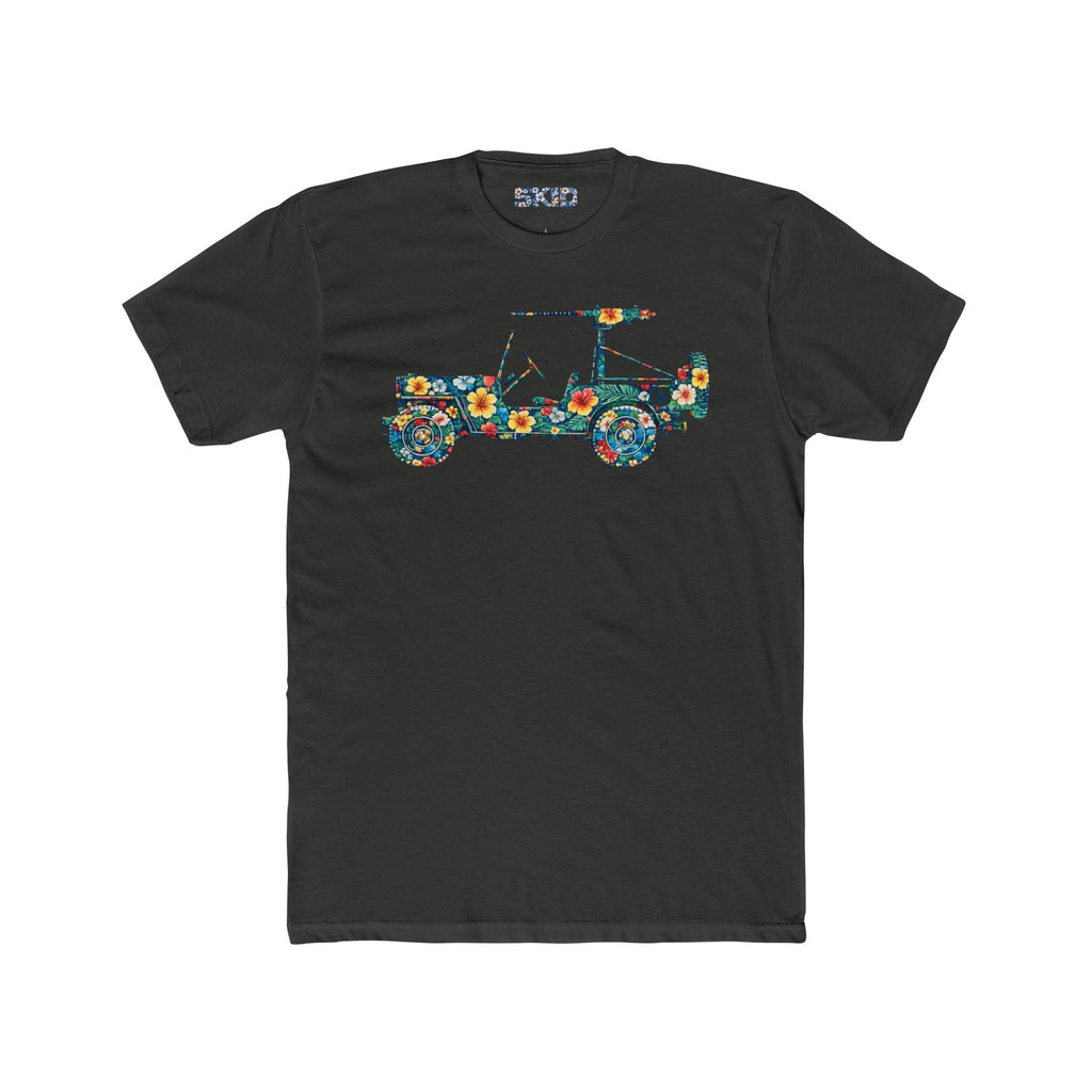 Floral Jeep Graphic Tee — Vintage Flower Truck T-Shirt
