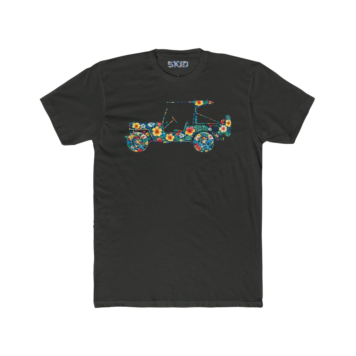 Floral Jeep Graphic Tee — Vintage Flower Truck T-Shirt
