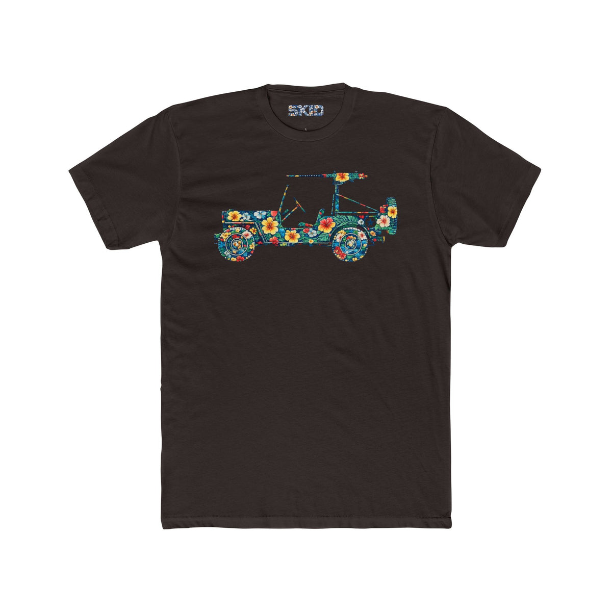 Floral Jeep Graphic Tee — Vintage Flower Truck T-Shirt