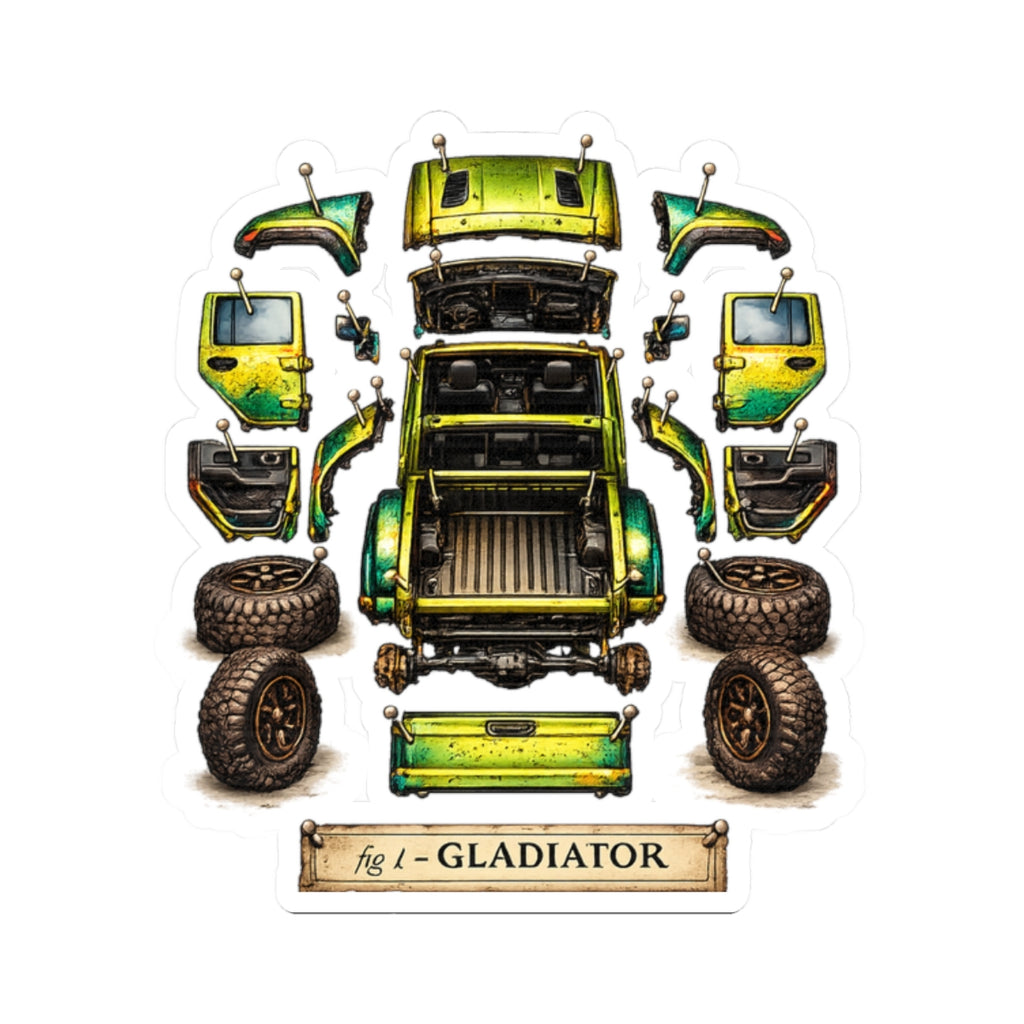 Gladiator Dissect Green Kiss-Cut Sticker