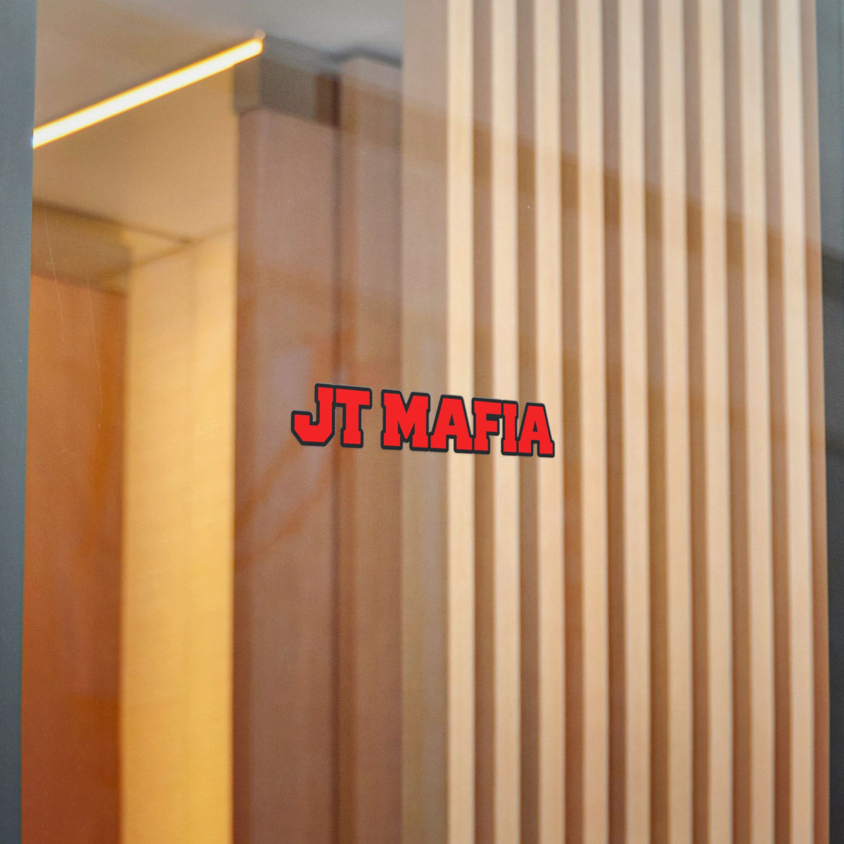 JT MAFIA Red Logo Sticker — UV DTF Durable Vinyl Sticker
