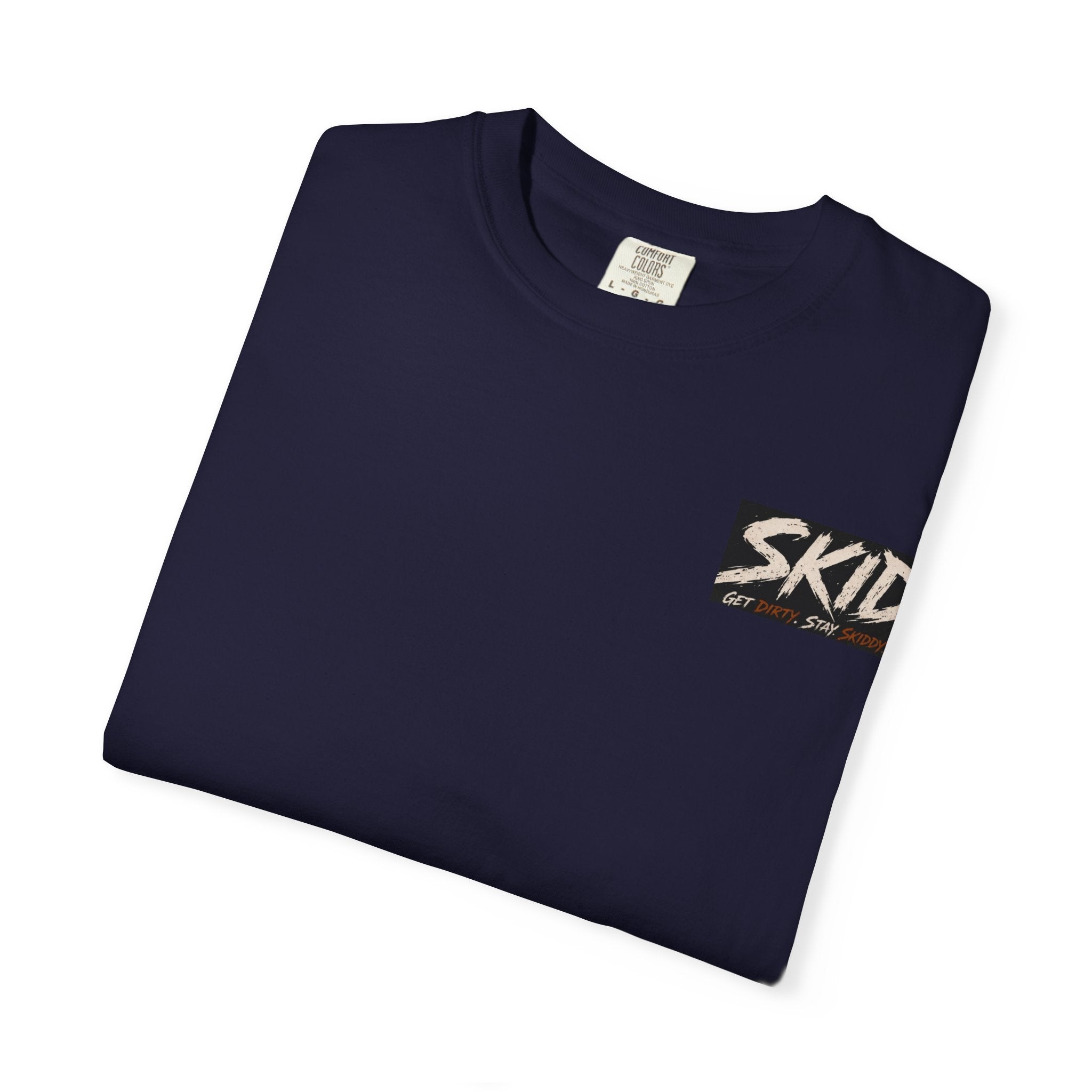 Off-Road Adventure T-Shirt — "SKID" Graphic Tee with Jeep & Forest Scene