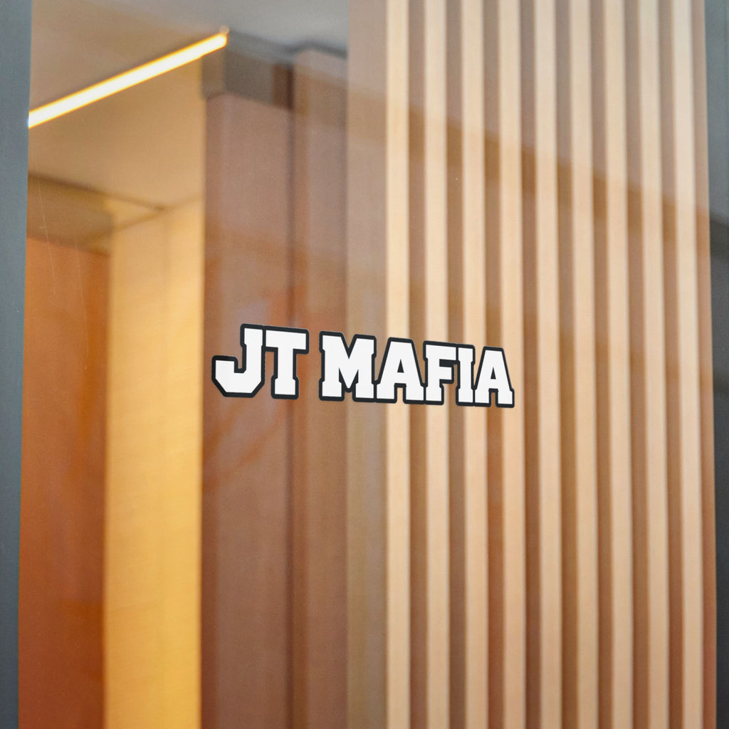 JT Mafia Sticker-WHITE — Bold Logo UV DTF Decal