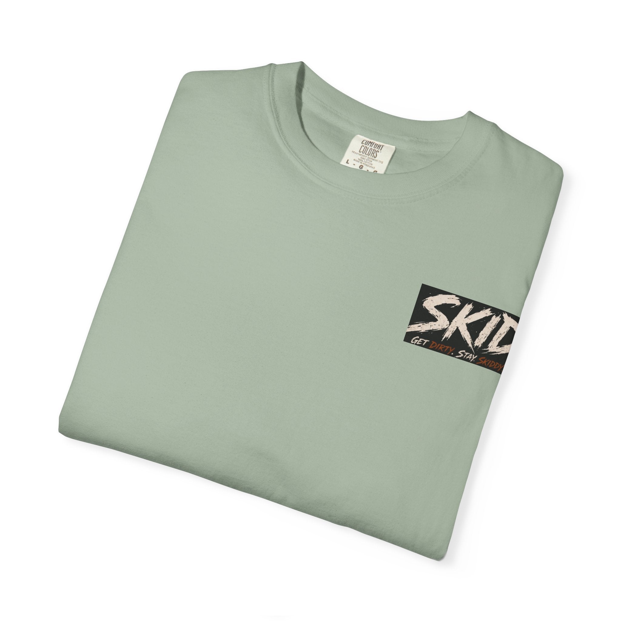 Off-Road Adventure T-Shirt — "SKID" Graphic Tee with Jeep & Forest Scene