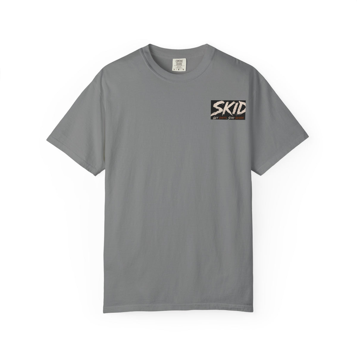 Off-Road Adventure T-Shirt — "SKID" Graphic Tee with Jeep & Forest Scene