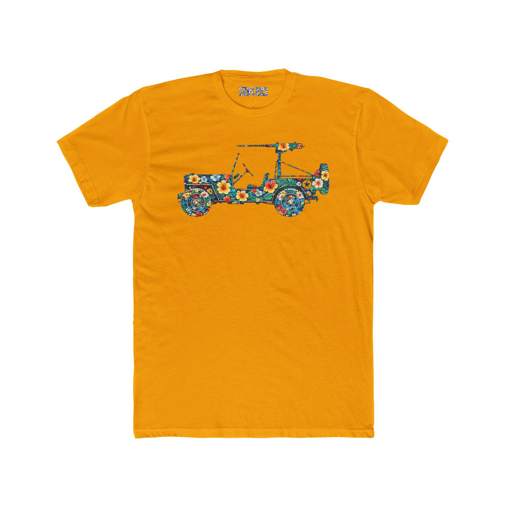 Floral Jeep Graphic Tee — Vintage Flower Truck T-Shirt