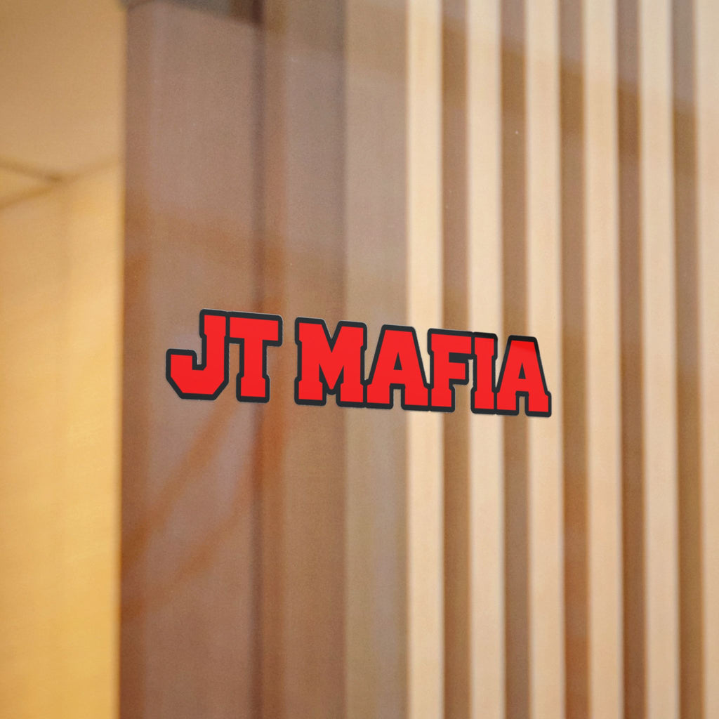 JT MAFIA Red Logo Sticker — UV DTF Durable Vinyl Sticker