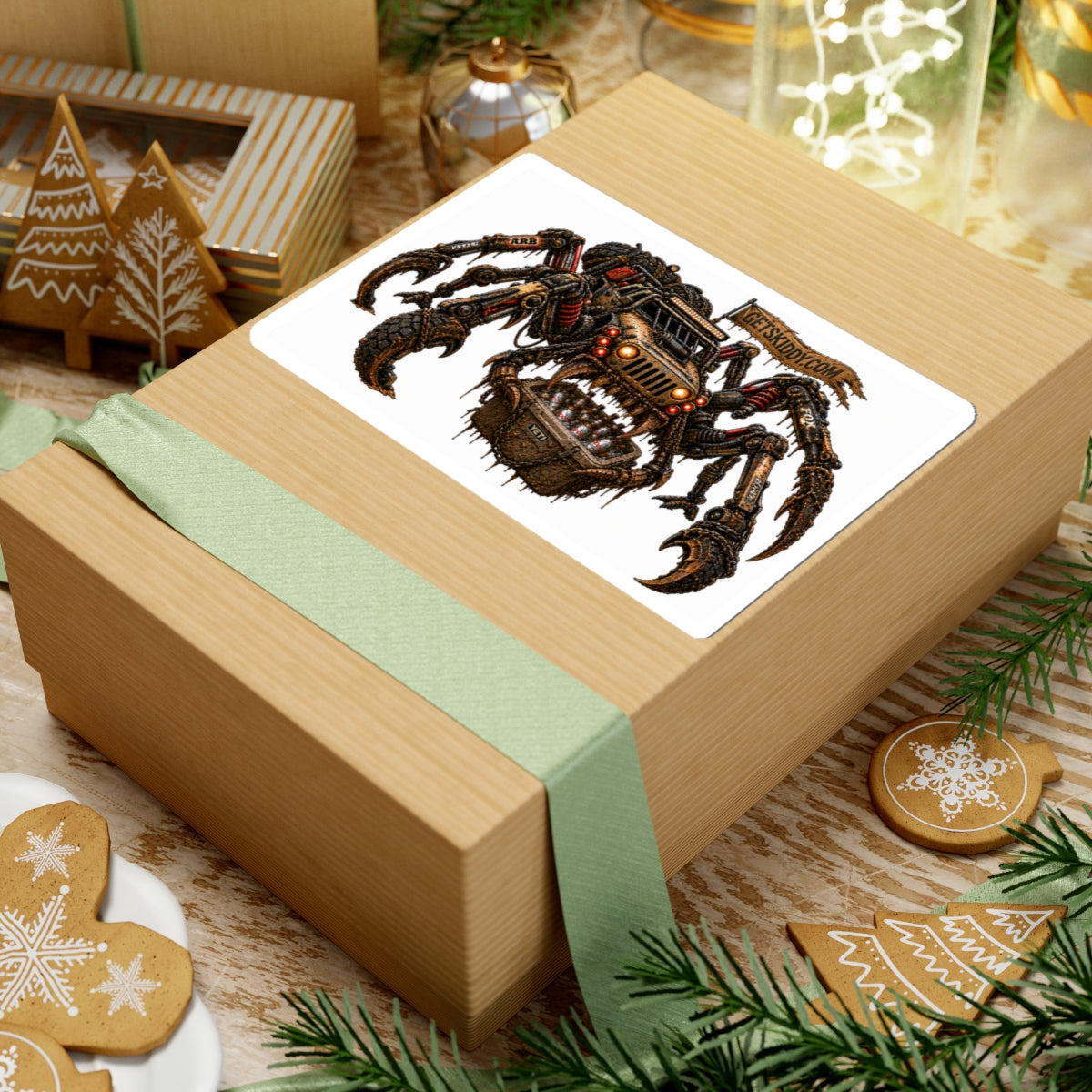 Cryptid Spider GET SKIDDY-Kiss-Cut Sticker