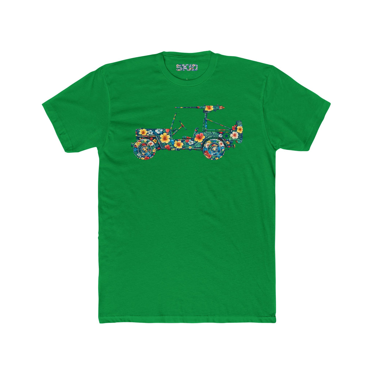 Floral Jeep Graphic Tee — Vintage Flower Truck T-Shirt