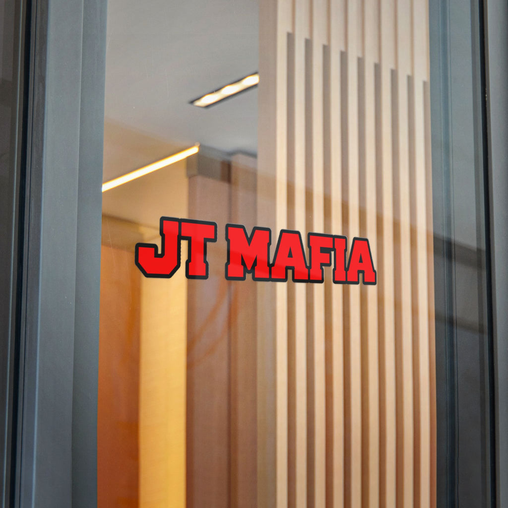 JT MAFIA Red Logo Sticker — UV DTF Durable Vinyl Sticker