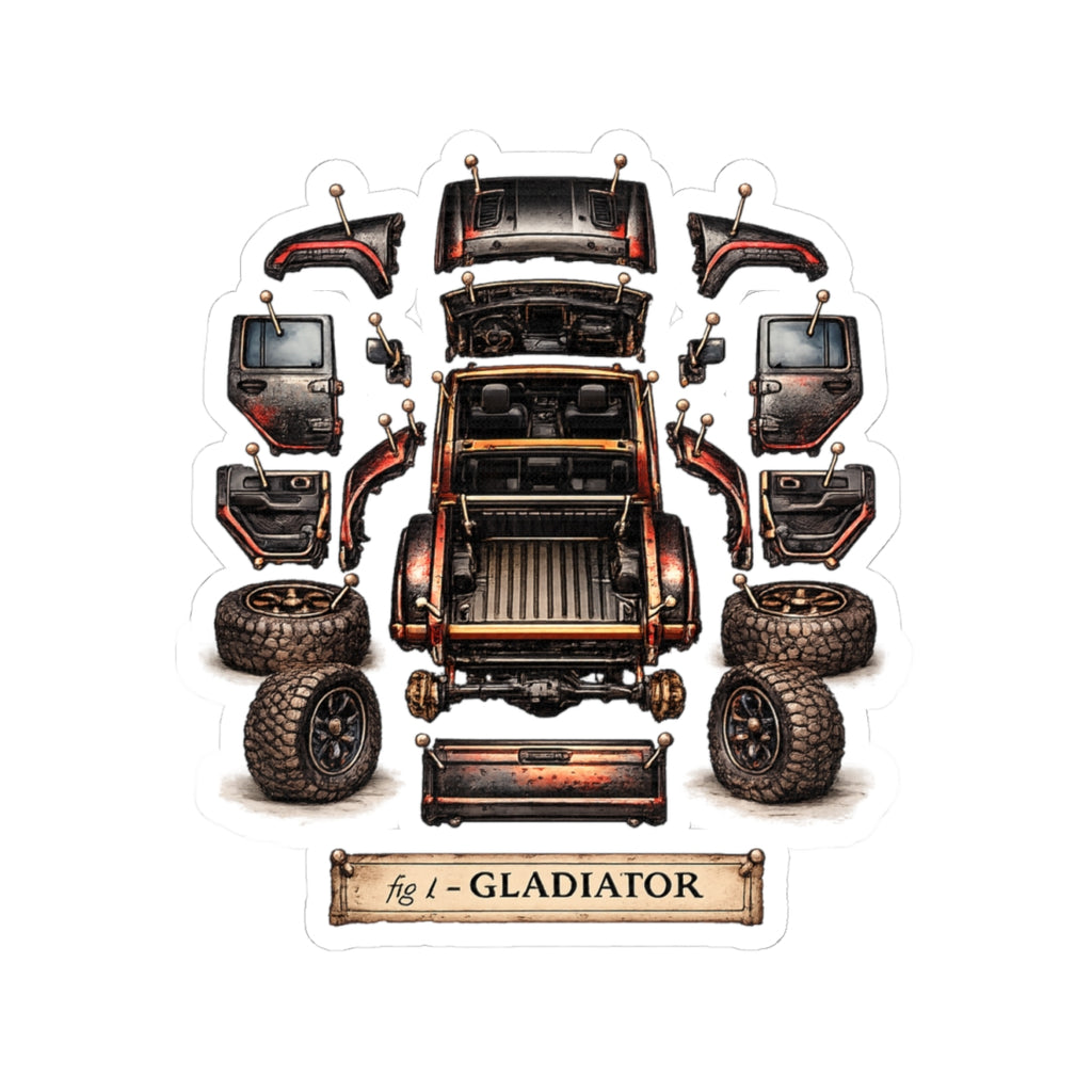 Gladiator Dissect Black/Red Kiss-Cut Sticker