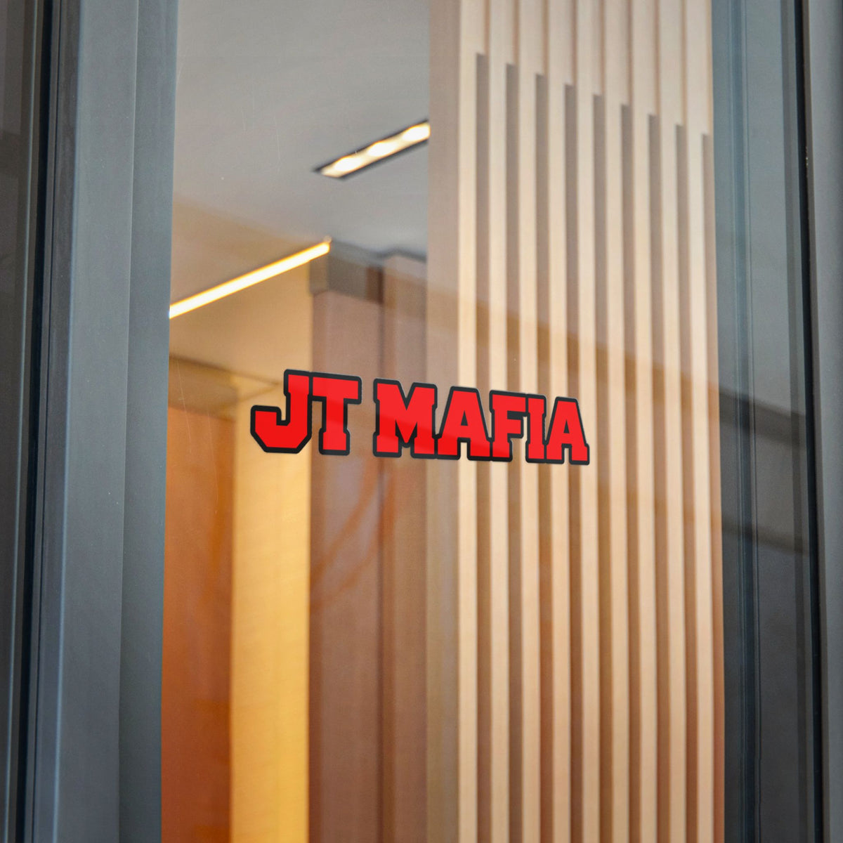 JT MAFIA Red Logo Sticker — UV DTF Durable Vinyl Sticker