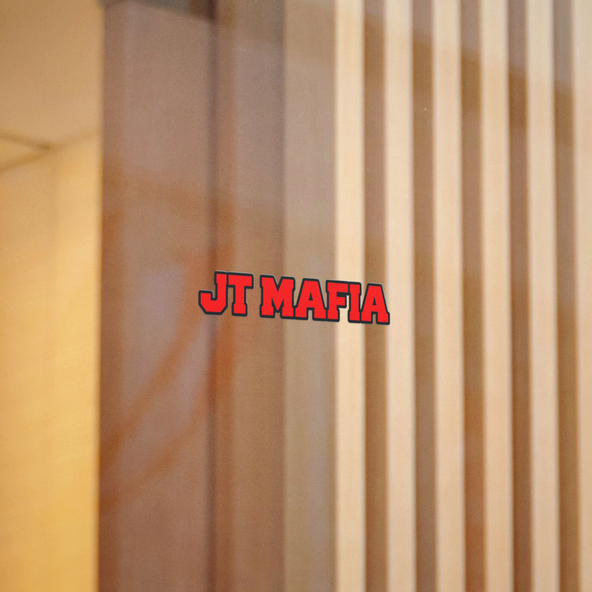 JT MAFIA Red Logo Sticker — UV DTF Durable Vinyl Sticker