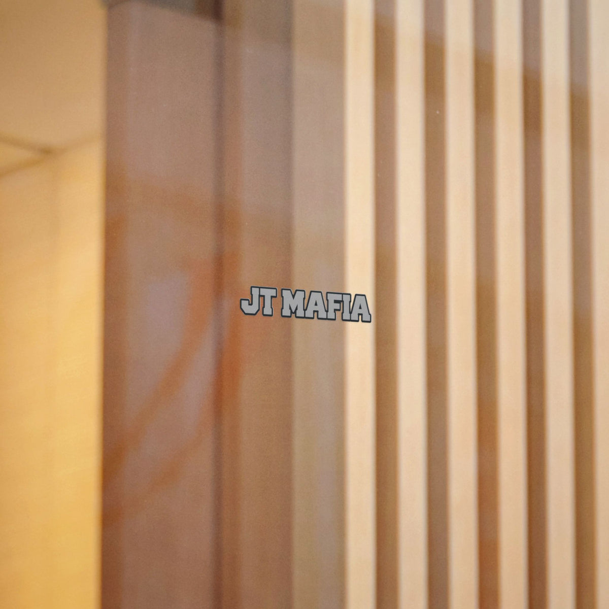 JT MAFIA GREY-Vinyl Sticker — Bold Retro Lettering UV DTF Decal