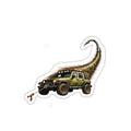 "Green and Yellow Jeep Fly" Wrangler Off-Road Sticker — Adventure 4x4 Die-Cut Vinyl