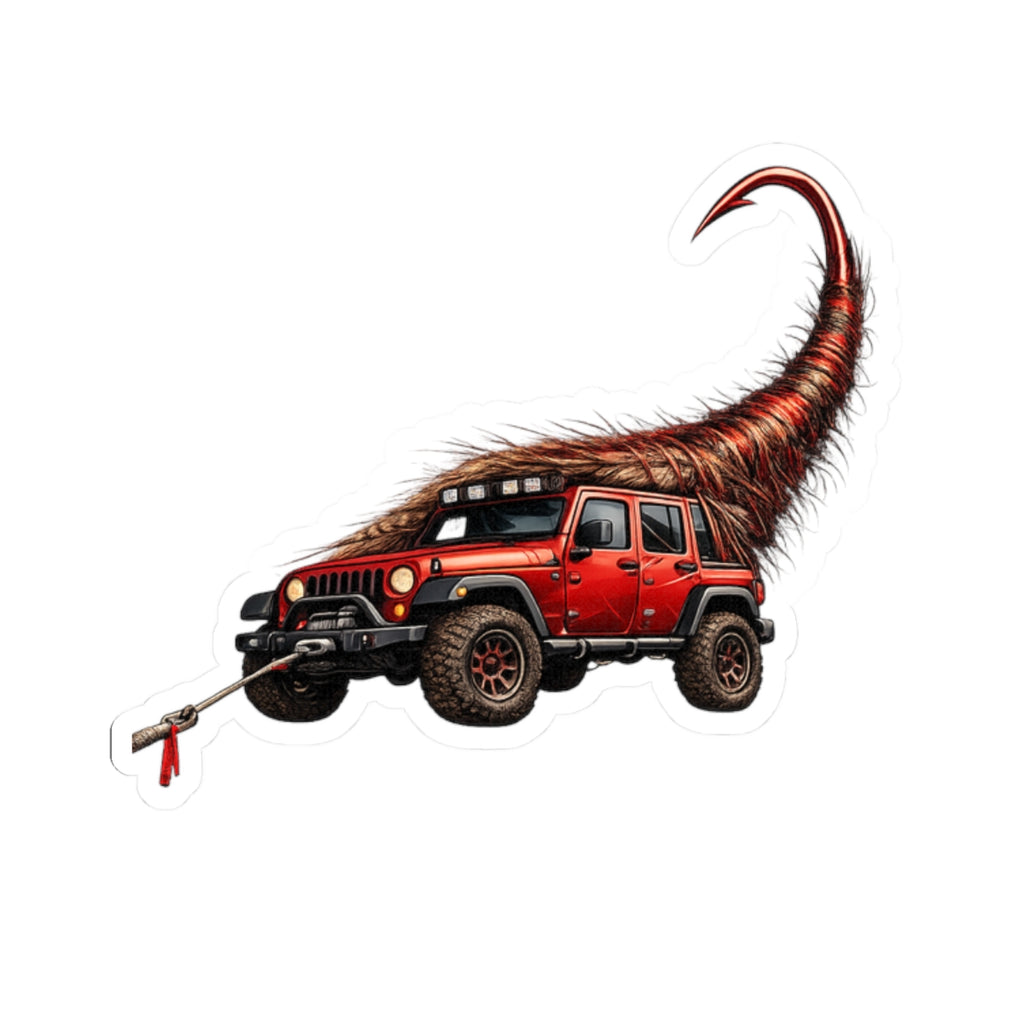 Jeep Wrangler Off-Road Sticker — Red 4x4 Adventure Kiss-Cut Decal
