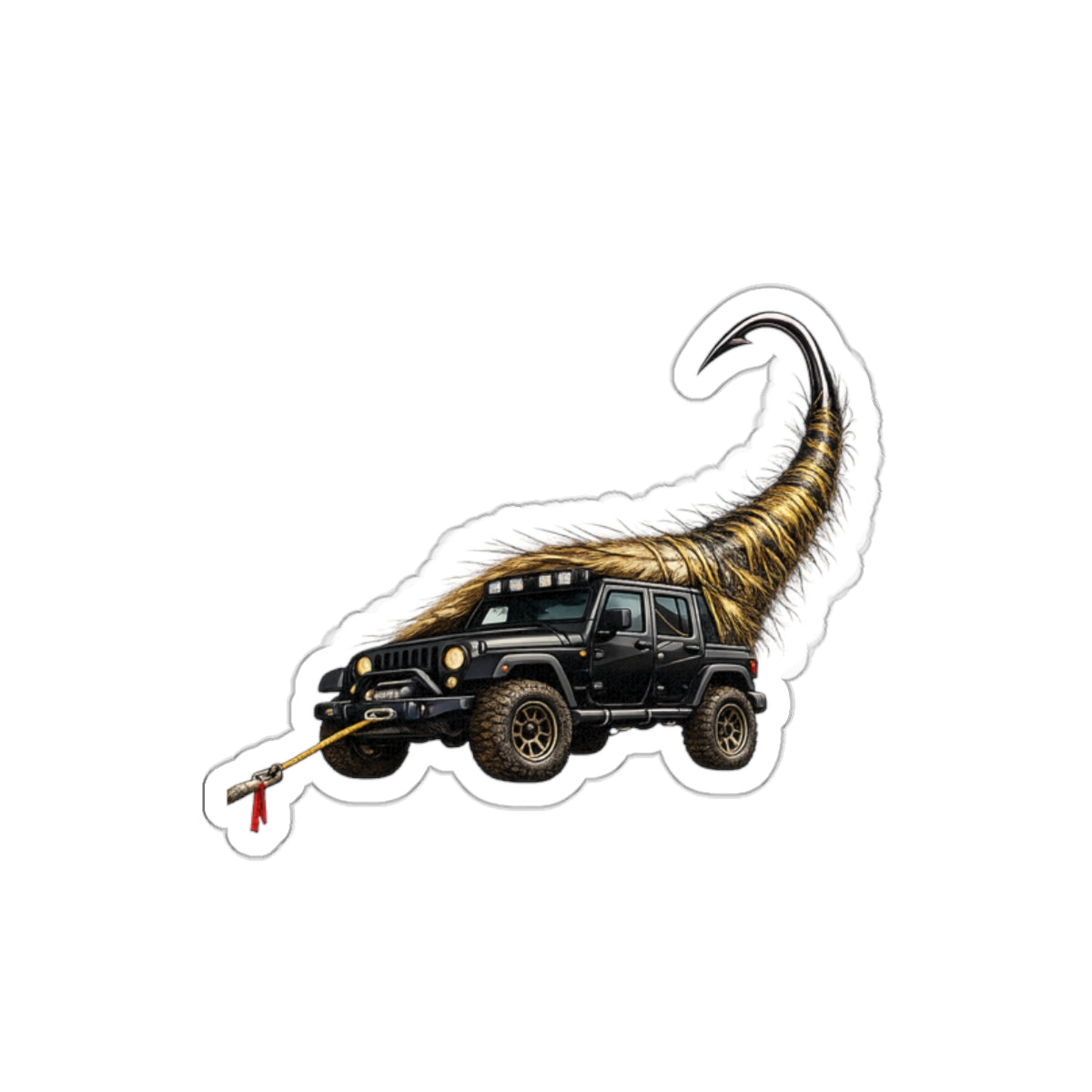 Jeep Wrapping Horn Die-Cut Sticker — Offroad 4x4 Adventure Decal