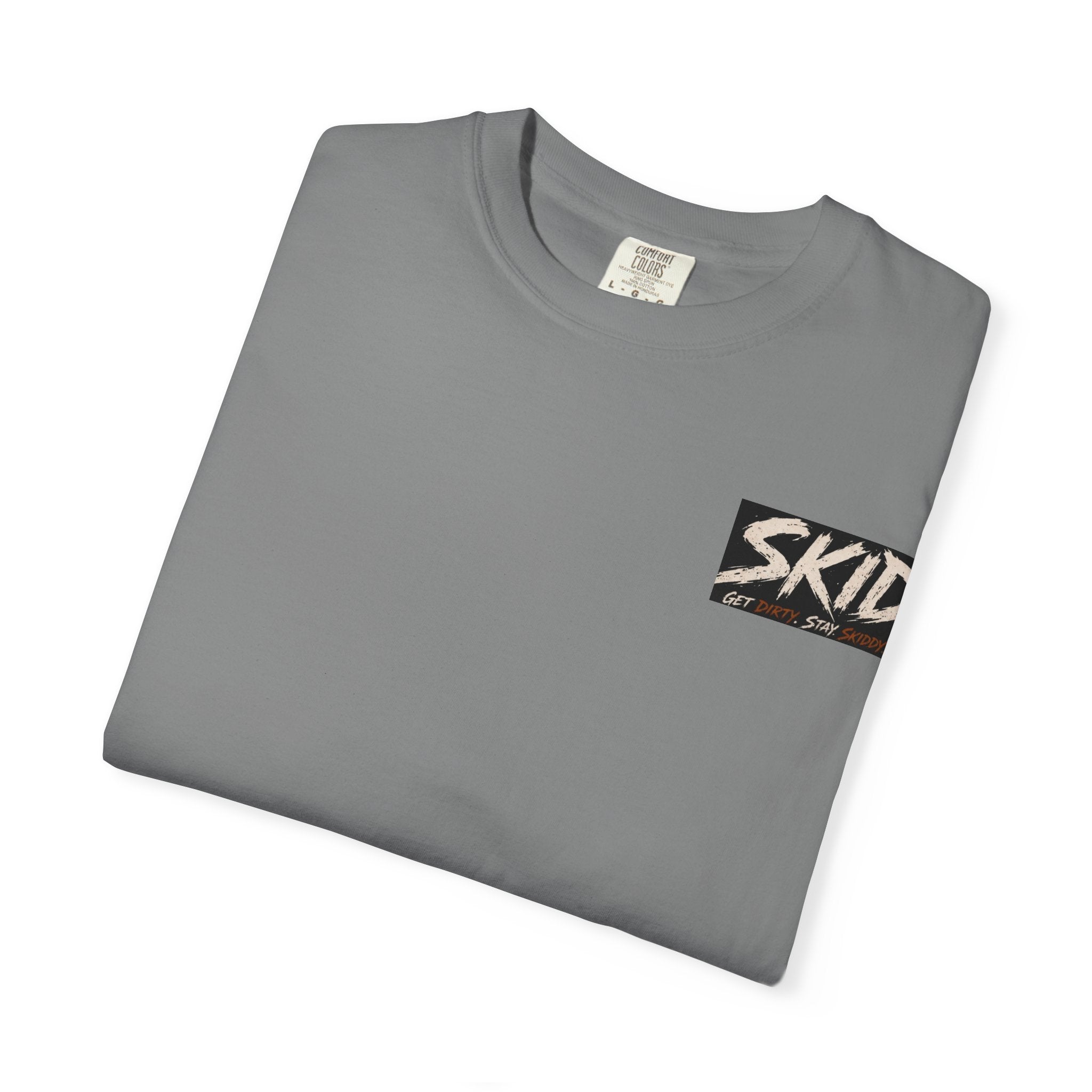Off-Road Adventure T-Shirt — "SKID" Graphic Tee with Jeep & Forest Scene