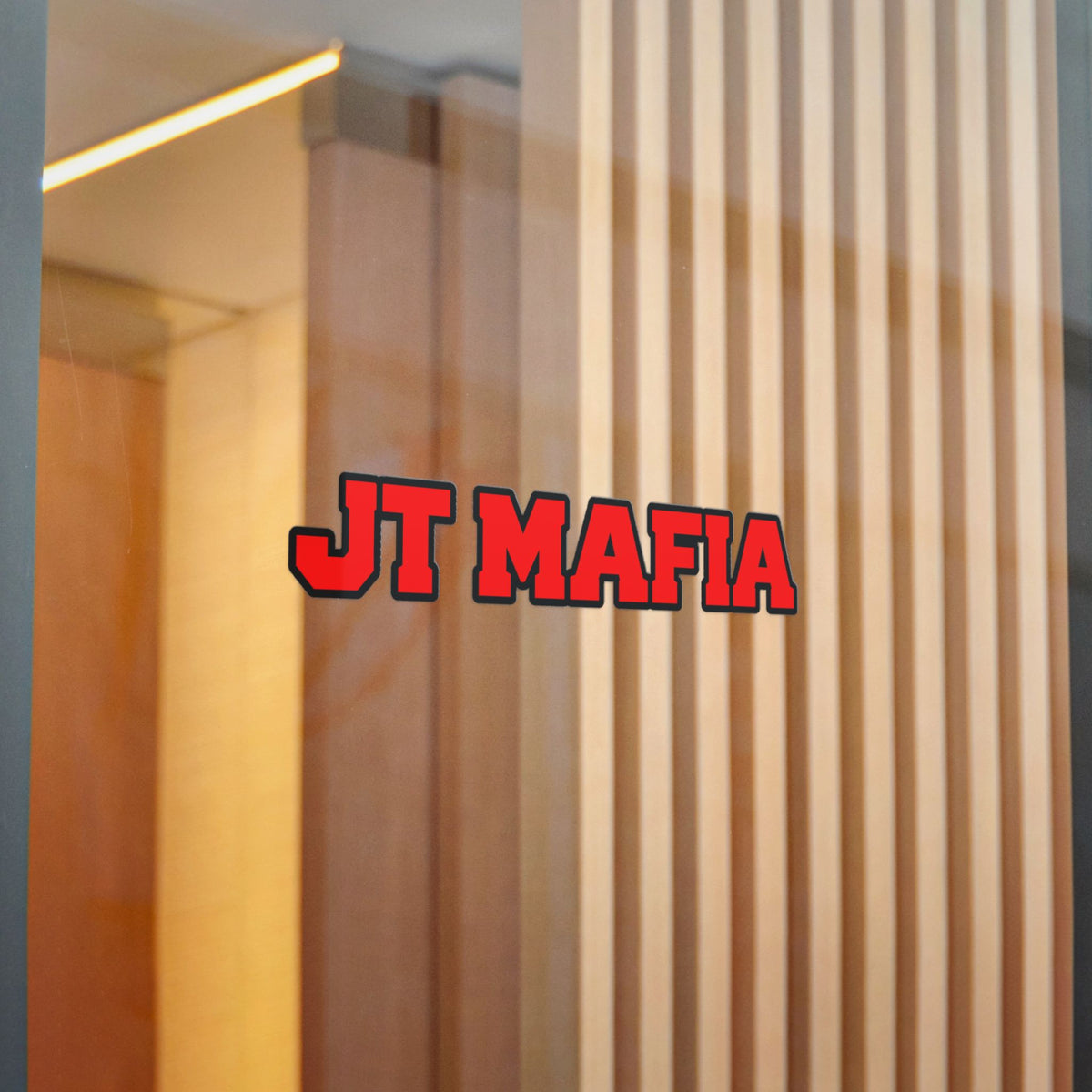 JT MAFIA Red Logo Sticker — UV DTF Durable Vinyl Sticker
