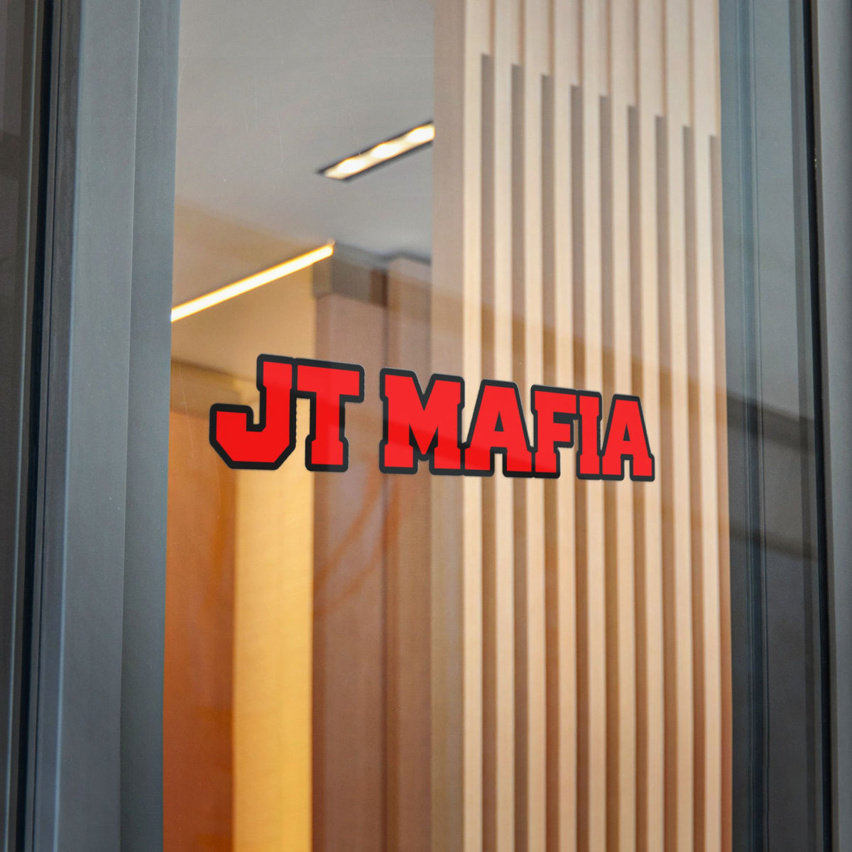 JT MAFIA Red Logo Sticker — UV DTF Durable Vinyl Sticker