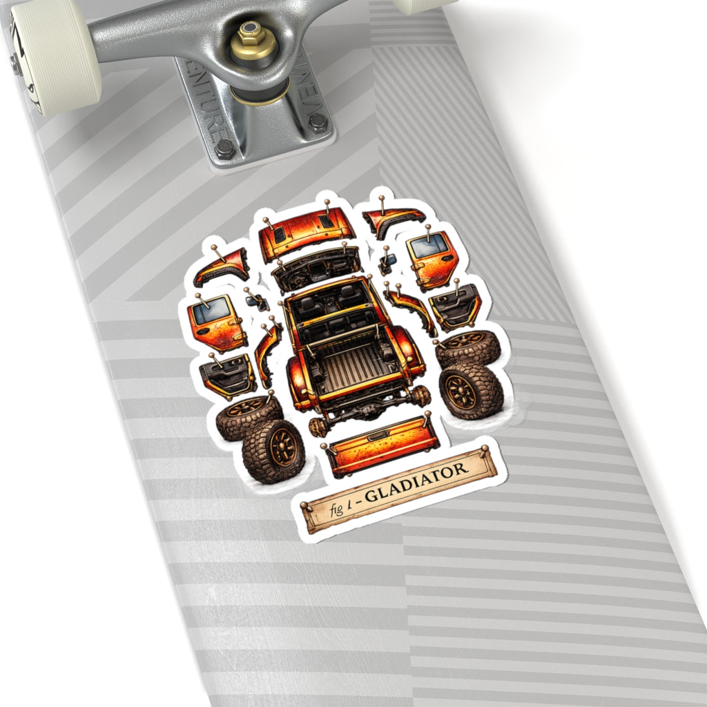 Gladiator Dissect Orange Kiss-Cut Sticker