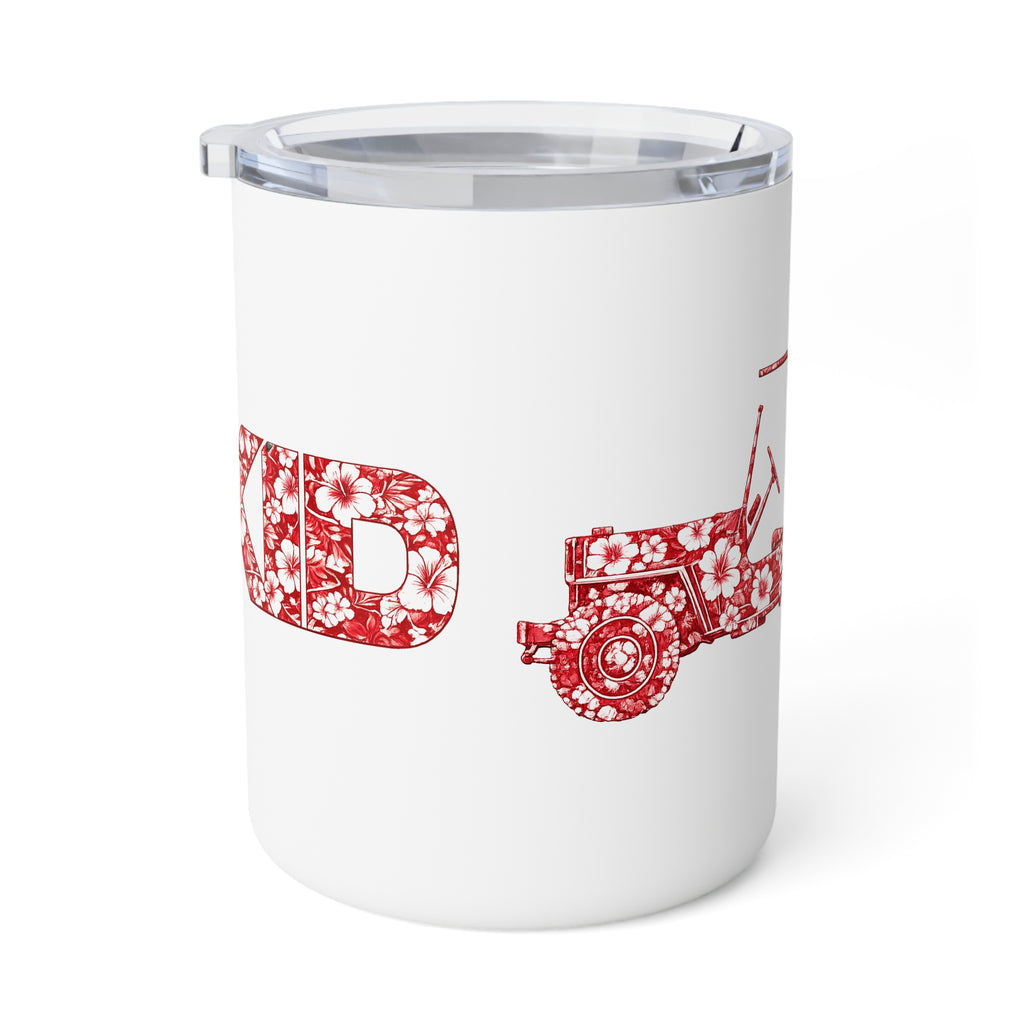 10oz Insulated Mug — Floral RED "OG JEEP" Design