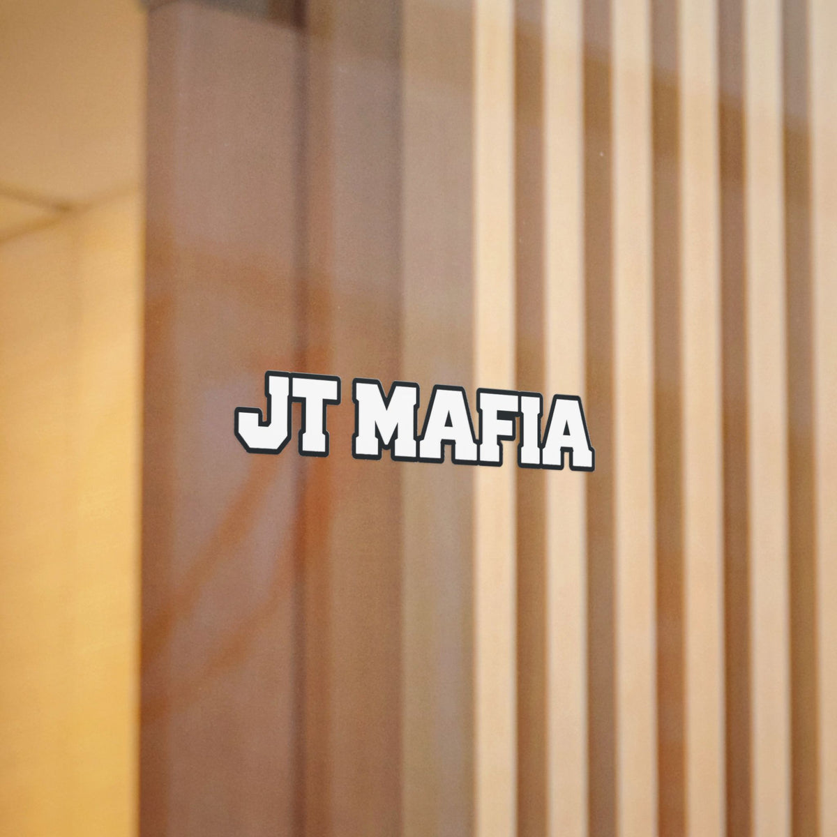 JT Mafia Sticker-WHITE — Bold Logo UV DTF Decal