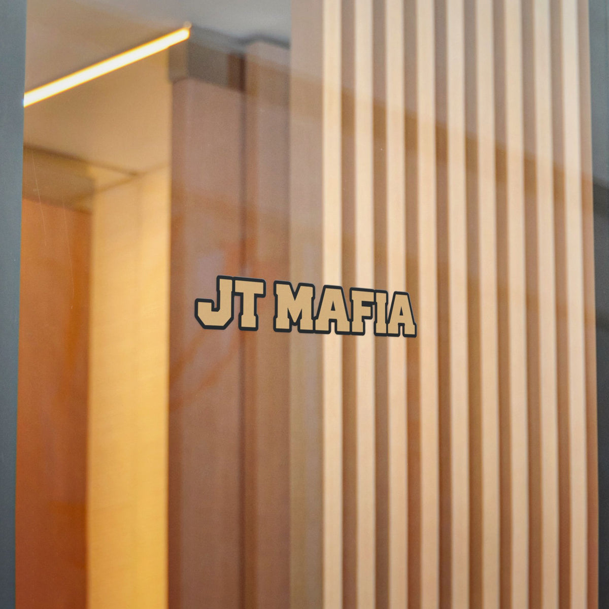 JT Mafia Gold Logo Sticker