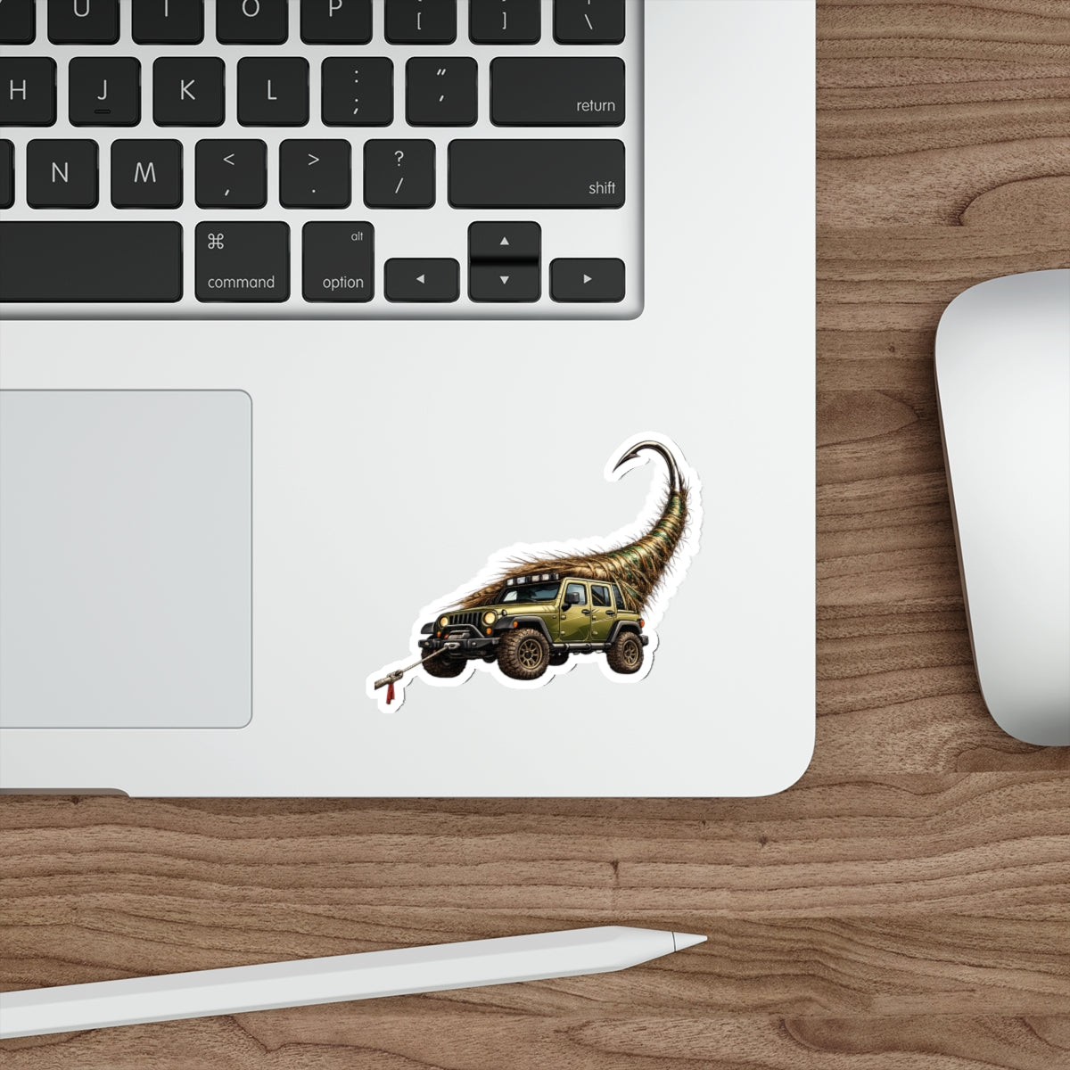 "Green and Yellow Jeep Fly" Wrangler Off-Road Sticker — Adventure 4x4 Die-Cut Vinyl