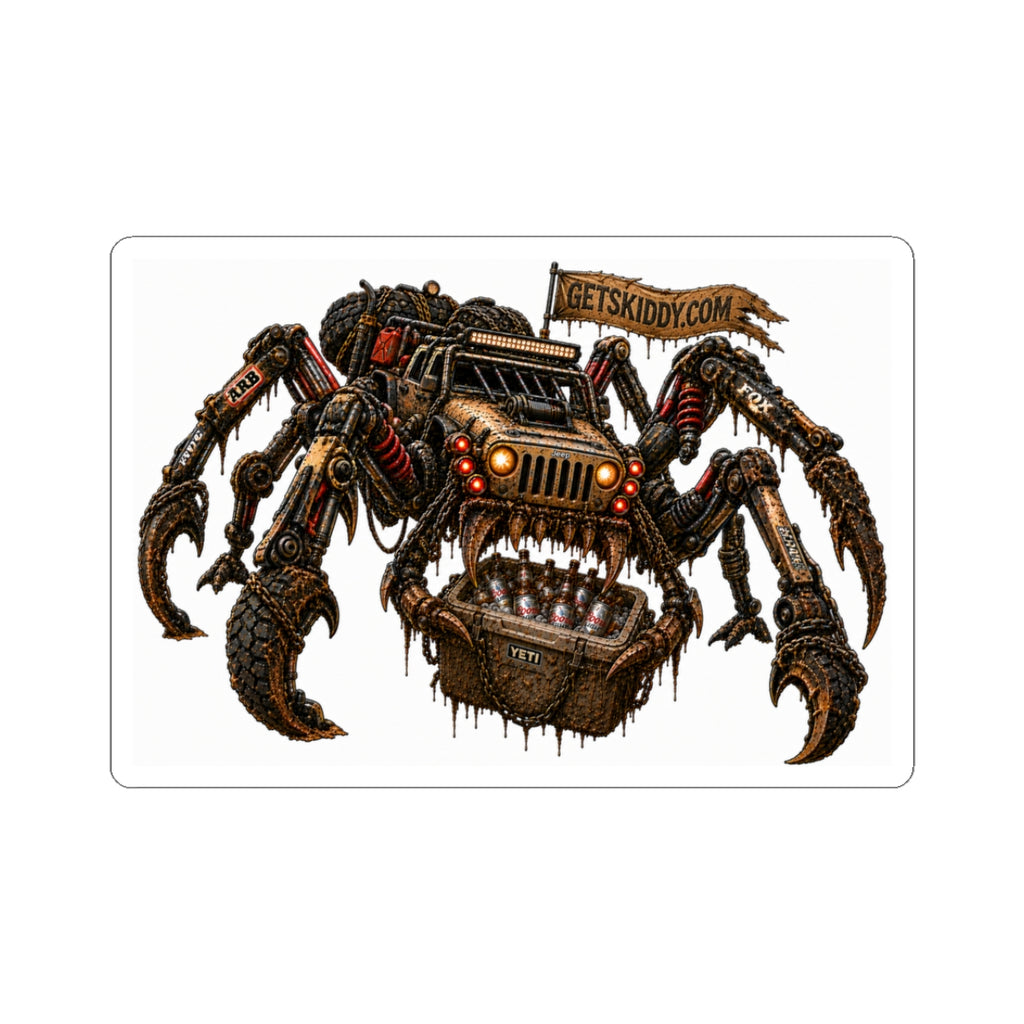 Cryptid Spider GET SKIDDY-Kiss-Cut Sticker