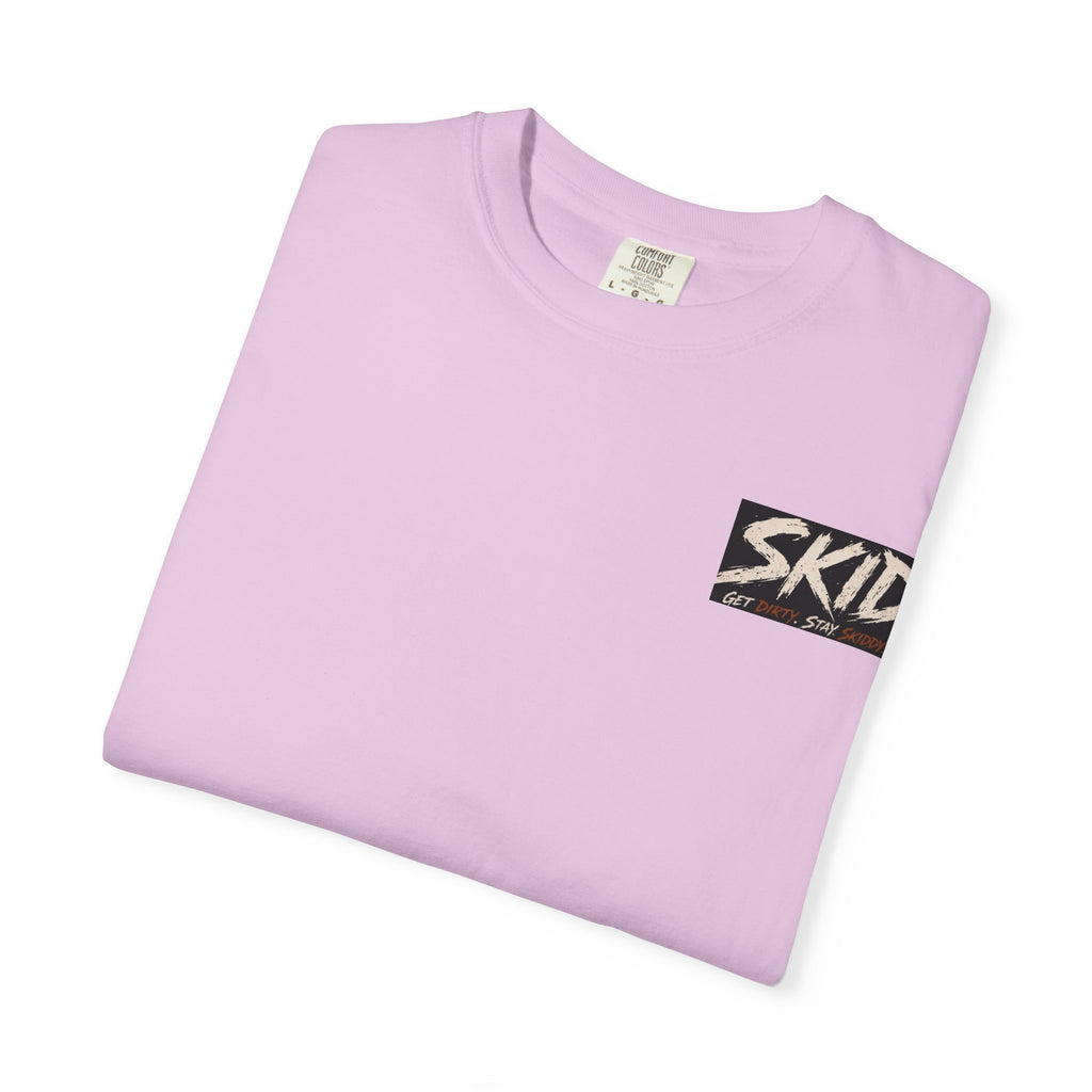 Off-Road Adventure T-Shirt — "SKID" Graphic Tee with Jeep & Forest Scene