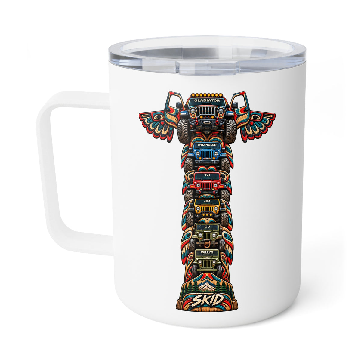 Tribal Eagle Insulated Coffee Mug — 10oz Travel Tumbler