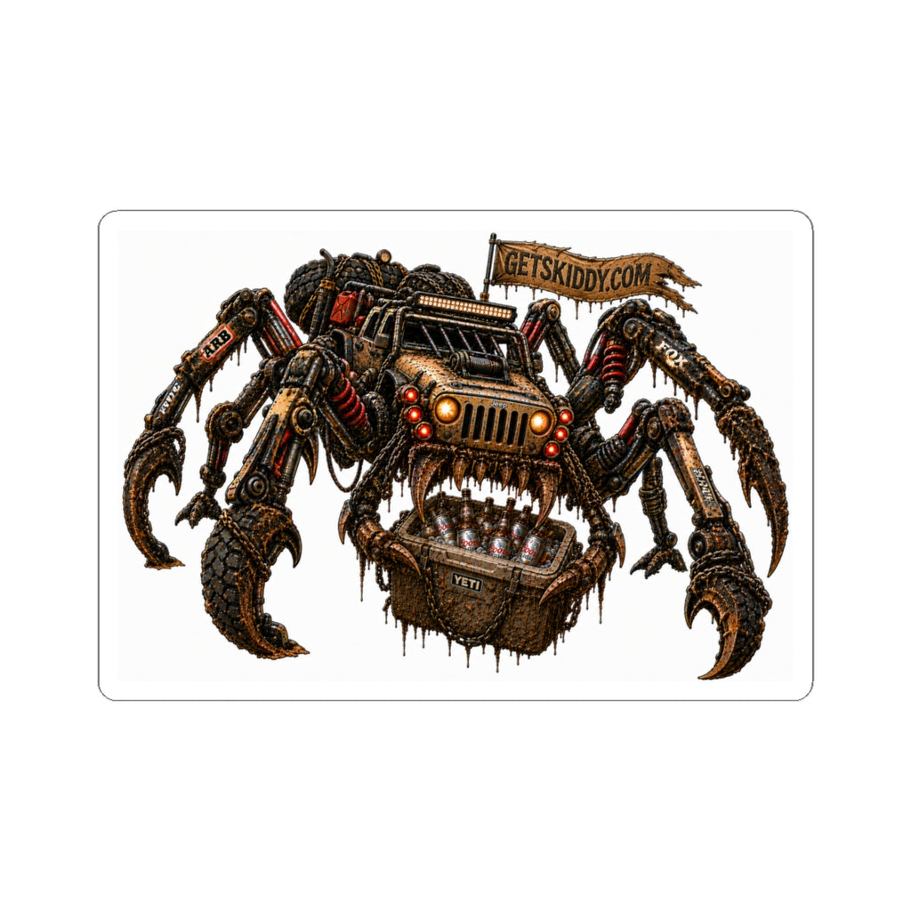 Cryptid Spider GET SKIDDY-Kiss-Cut Sticker