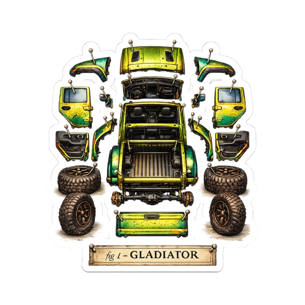 Gladiator Dissect Green Kiss-Cut Sticker