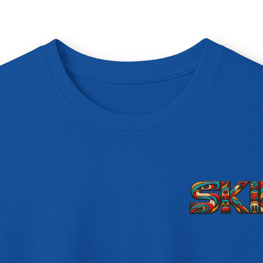 Long Sleeve Tee — Colorful "JEEP LINEAGE TOTEM" Graphic ("SKD")