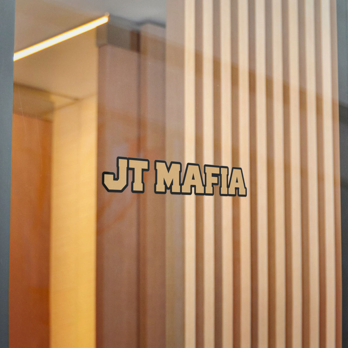 JT Mafia Gold Logo Sticker