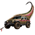 Off-Road Jeep Sticker — Rainbow Trout Splash Die-Cut Vinyl