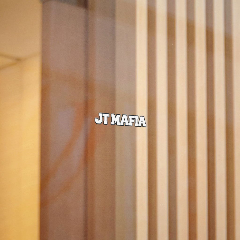 JT Mafia Sticker-WHITE — Bold Logo UV DTF Decal